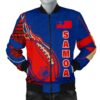 Samoa Men's Bomber Jacket - Rugby Ball Fire - BN09 Bomber Jacket