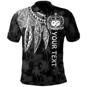 Samoa Personalised Polo Shirt - Polynesian Wings (White) - BN15