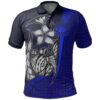 Samoa Polo Shirt Blue - Turtle with Hook - BN11