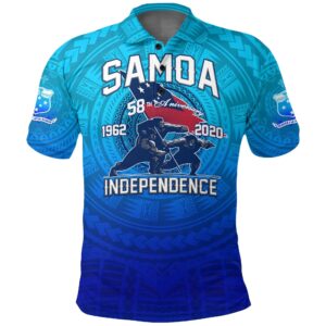 Samoa Polo Shirt Independence Anniversary 58th Years A7