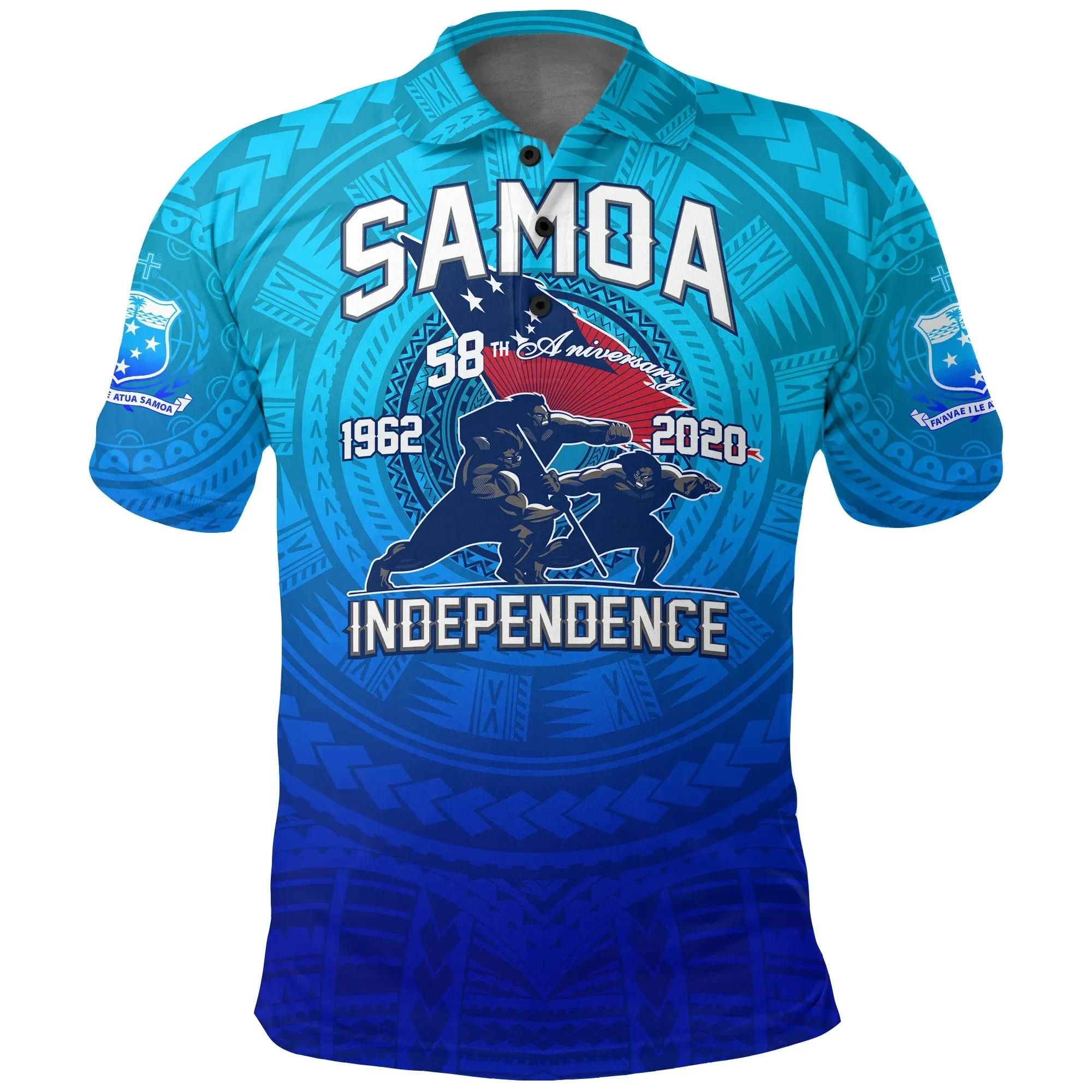 Samoa Polo Shirt Independence Anniversary 58th Years A7 Samoa Polo Shirt Independence Anniversary 58th Years A7