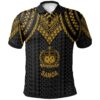 Samoa Polo Shirt - Polynesian Armor Style Gold - BN39
