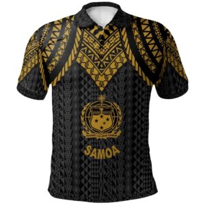 Samoa Polo Shirt - Polynesian Armor Style Gold - BN39