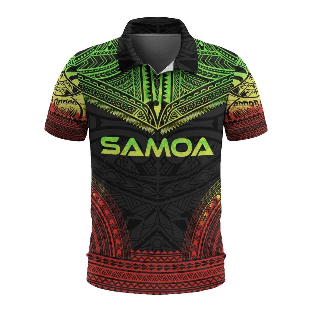 Samoa Polo Shirt - Polynesian Chief Reggae Version - BN10 Samoa Polo Shirt - Polynesian Chief Reggae Version - BN10