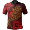Samoa Polo Shirt - Red Shark Polynesian Tattoo - BN18
