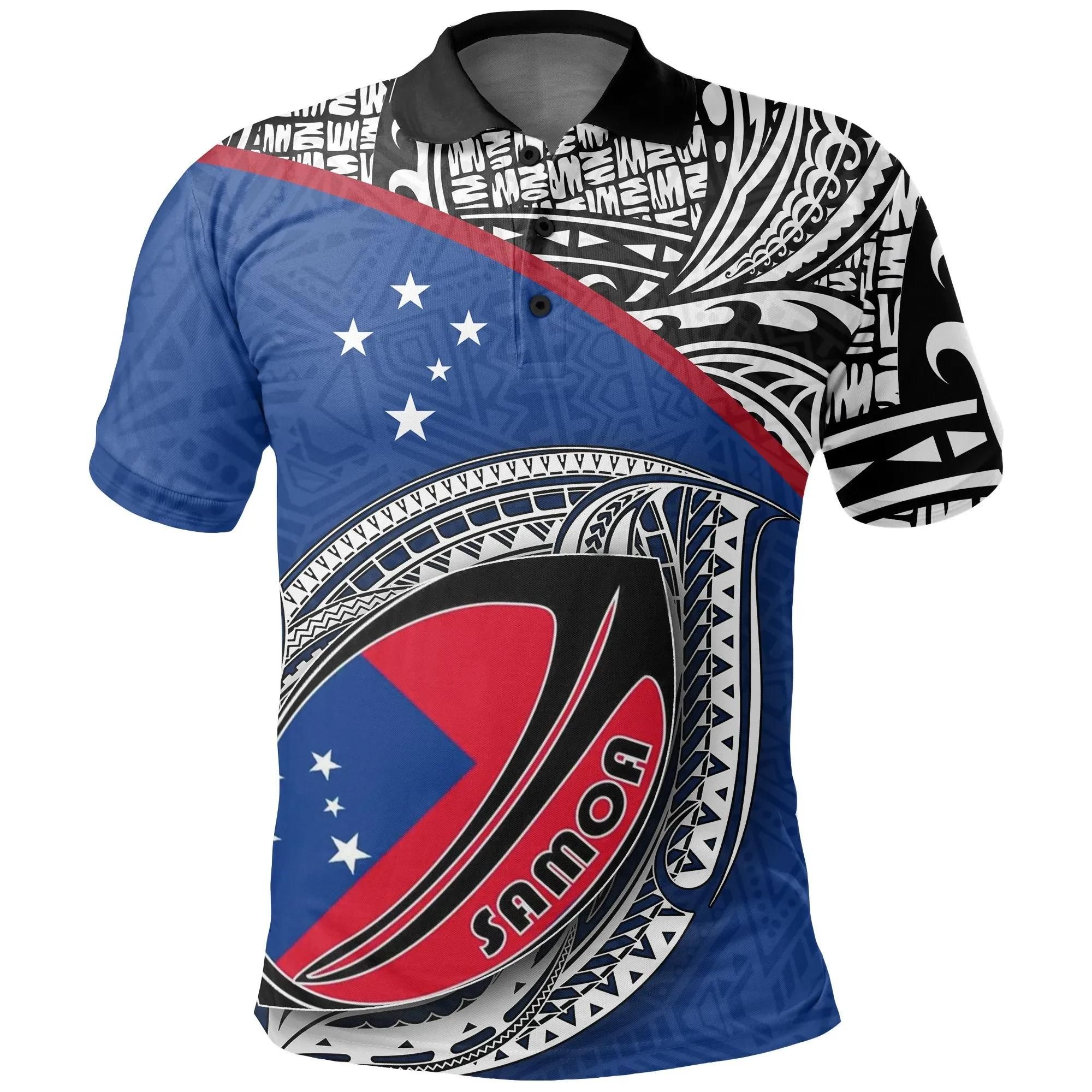 Samoa Polo Shirt - Rugby Ball - BN09 Samoa Polo Shirt - Rugby Ball - BN09