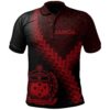 Samoa Polo Shirt - Samoa Coat Of Arms With Polynesian Tattoo Red - BN22