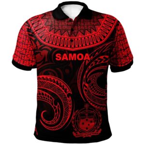 Samoa Polo-Shirt - Unique Serrated Texture Red - BN20