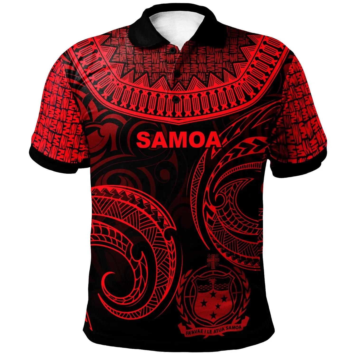 Samoa Polo-Shirt - Unique Serrated Texture Red - BN20 Samoa Polo-Shirt - Unique Serrated Texture Red - BN20