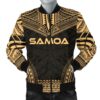 Samoa Polynesian Chief Men's Bomber Jacket - Gold Version - Bn10 Bomber Jacket