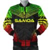 Samoa Polynesian Chief Men's Bomber Jacket - Reggae Version - Bn10 Bomber Jacket