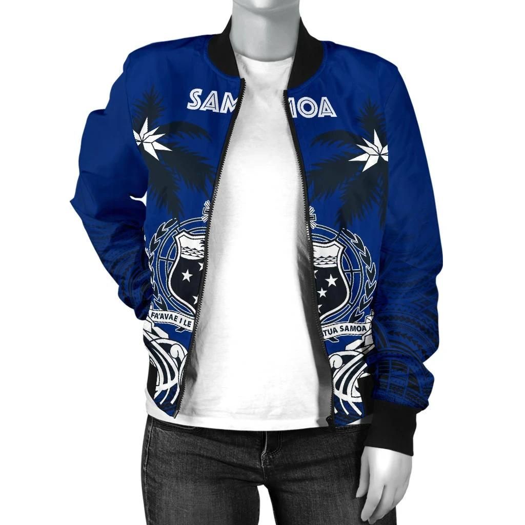 Samoa-Polynesian-Coconut-Womens-Bomber-Jacket-Blue-A02-Bomber-Jacket-2