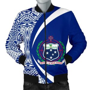 Samoa Polynesian Men's Bomber Jacket - Circle Style J1 Bomber Jacket