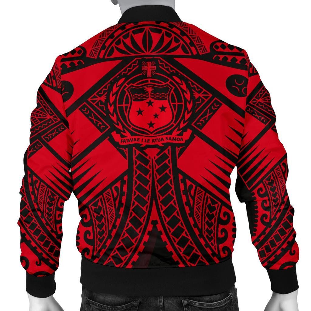 Samoa-Polynesian-Mens-Bomber-Jacket-Samoa-Red-Seal-with-Polynesian-Tattoo-BN18-Bomber-Jacket-1