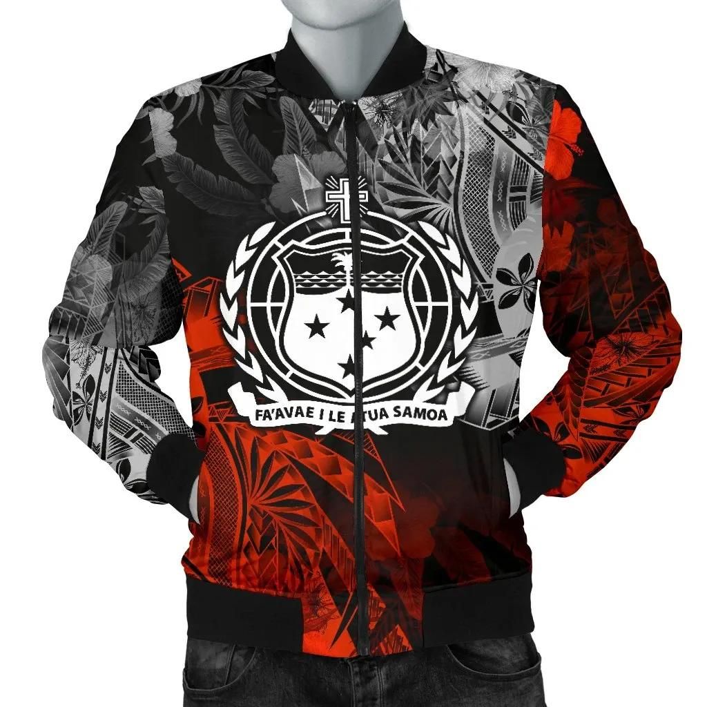 Samoa Polynesian Men's Bomber Jacket - Vintage Polynesian Style - BN15 Bomber Jacket Samoa Polynesian Men's Bomber Jacket - Vintage Polynesian Style - BN15 Bomber Jacket