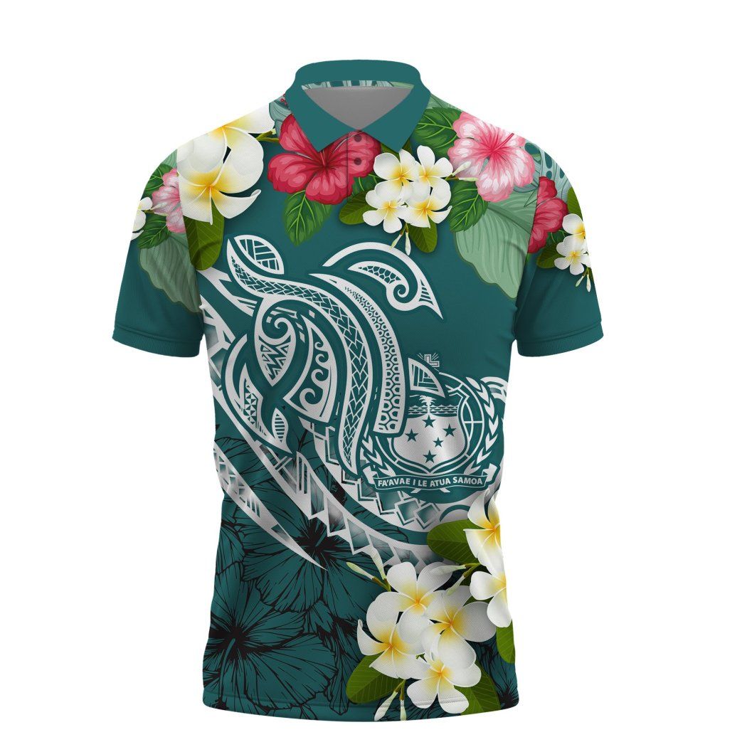 Samoa Polynesian Summer Plumeria Polo Shirt All Over Print Samoa Polynesian Summer Plumeria Polo Shirt All Over Print