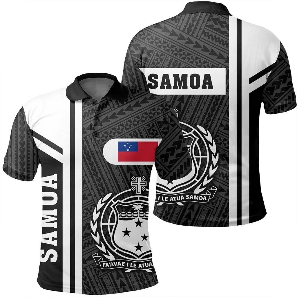 Samoa White Polo Shirt- Boba Style - AH - J14 Samoa White Polo Shirt- Boba Style - AH - J14