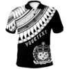 Samoa bCustom Personalised Polo-Shirt - Ginger Lei White Pattern - BN20