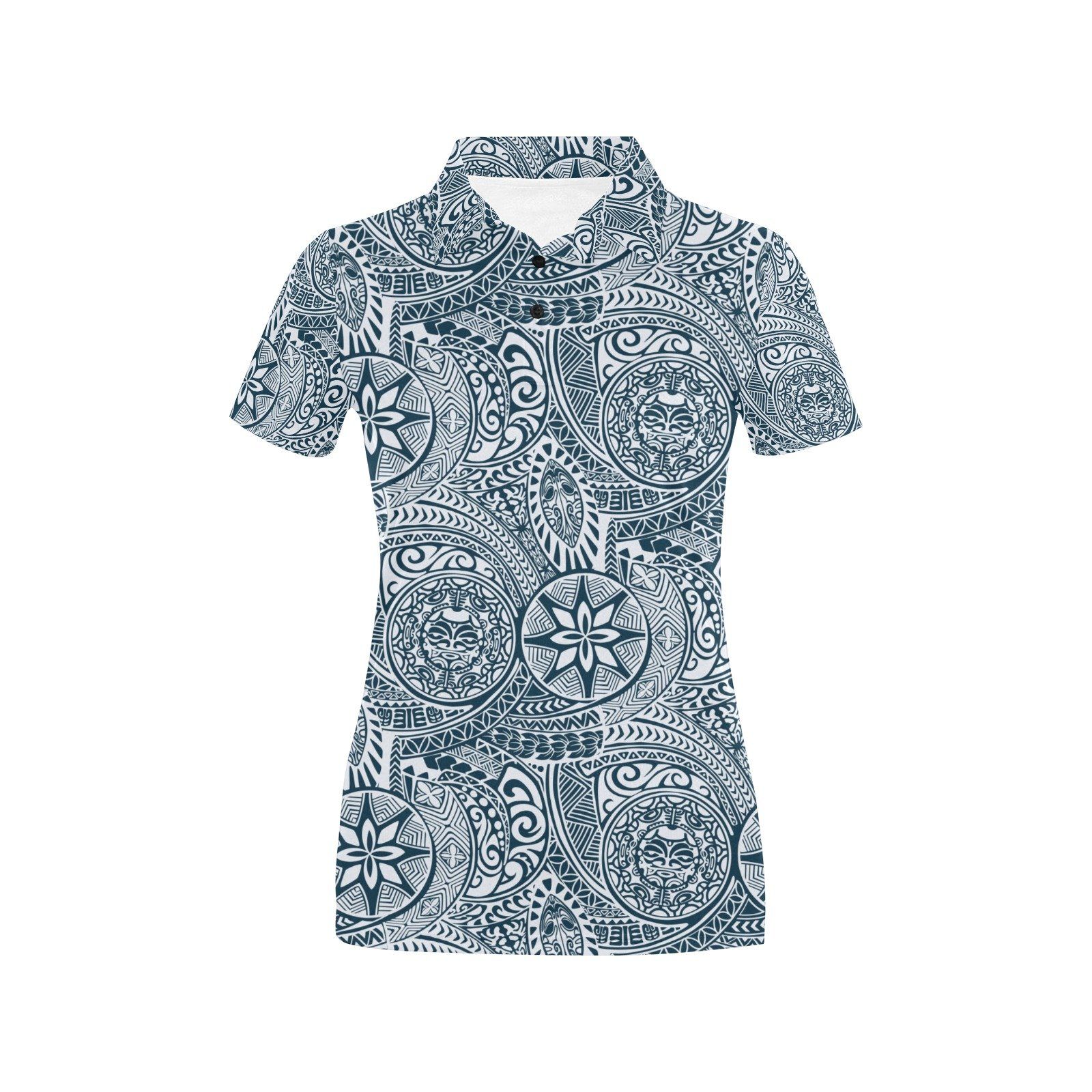 Samoan Pattern Print Design Lks306 Women'S Polo Shirt Samoan Pattern Print Design Lks306 Women'S Polo Shirt