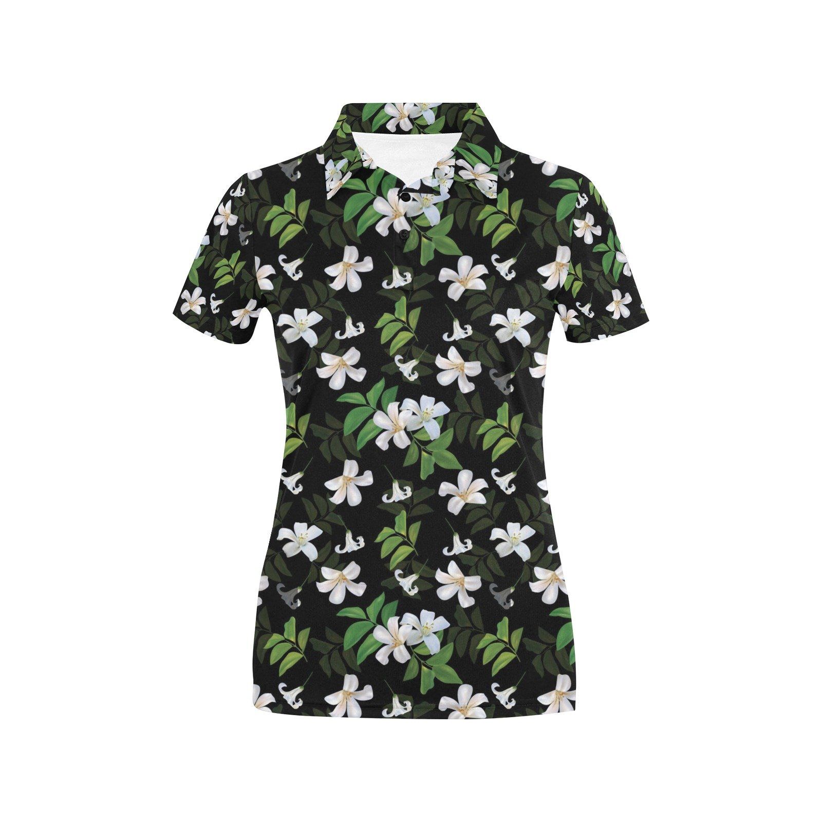Sampaguita Print Design Lks301 Women'S Polo Shirt Sampaguita Print Design Lks301 Women'S Polo Shirt