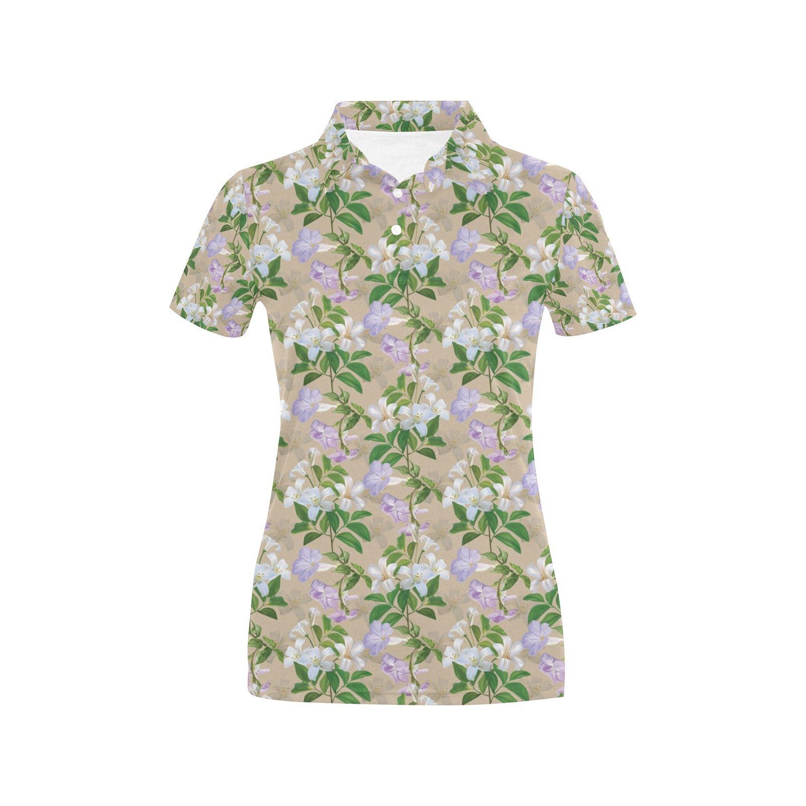 Sampaguita Print Design Lks302 Women'S Polo Shirt Sampaguita Print Design Lks302 Women'S Polo Shirt