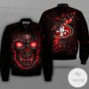 San Francisco 49Ers Lava Skull Full Print Bomber Jacket