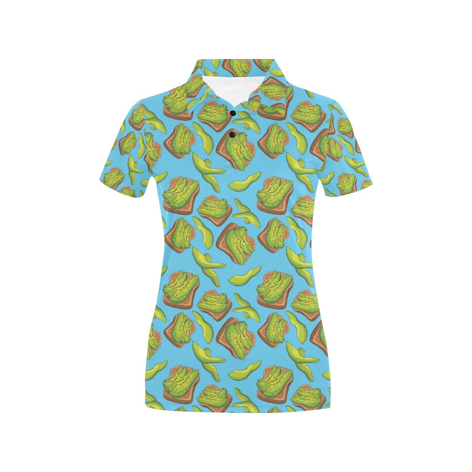 Sandwich Avocado Print Design Lks306 Women'S Polo Shirt Sandwich Avocado Print Design Lks306 Women'S Polo Shirt