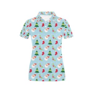 Santa Themed Print Design Lks301 Women'S Polo Shirt