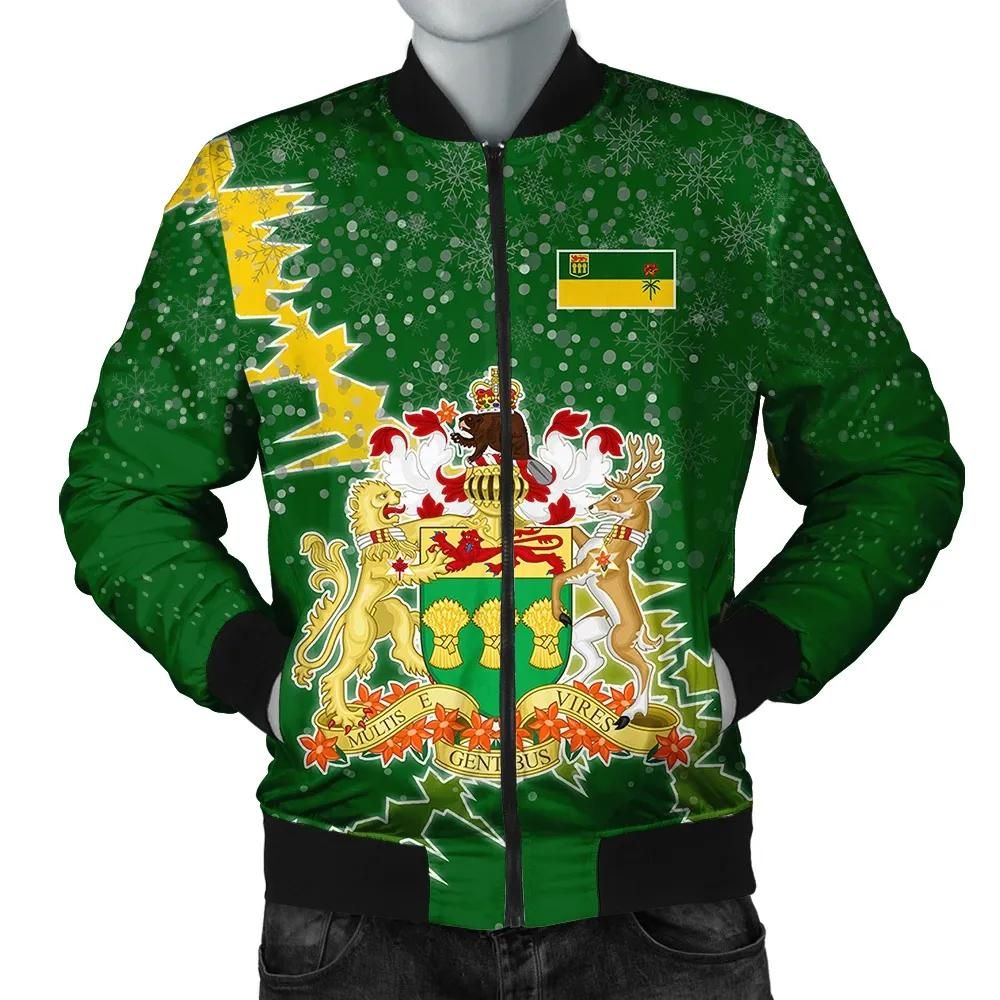 Saskatchewan Christmas Coat Of Arms Men Bomber Jacket X Style J78 Bomber Jacket Saskatchewan Christmas Coat Of Arms Men Bomber Jacket X Style J78 Bomber Jacket