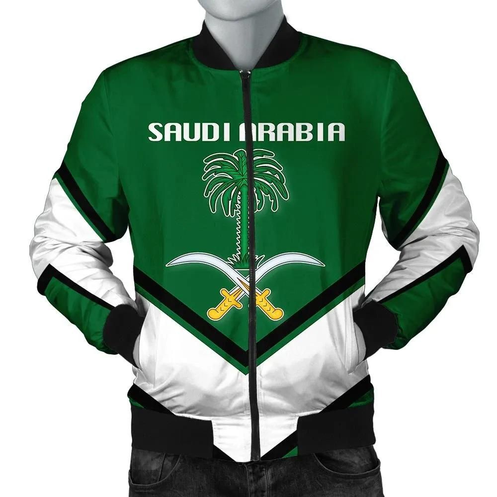 Saudi Arabia Coat Of Arms Men Bomber Jacket Lucian Style J5W Bomber Jacket Saudi Arabia Coat Of Arms Men Bomber Jacket Lucian Style J5W Bomber Jacket
