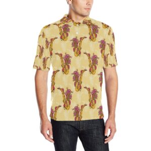 Saxophone Pattern Print Design 04 Men Polo Shirt