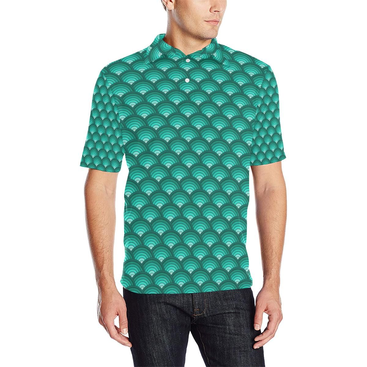 Scales Pattern Print Design 01 Men Polo Shirt Scales Pattern Print Design 01 Men Polo Shirt