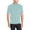 Scales Teal Pattern Print Design 02 Men Polo Shirt