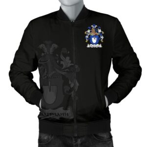 Scharmann Germany Men's Bomber Jacket - German Family Crest A7 Bomber Jacket