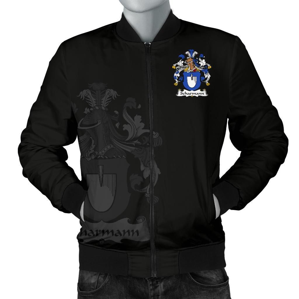 Scharmann Germany Men's Bomber Jacket - German Family Crest A7 Bomber Jacket Scharmann Germany Men's Bomber Jacket - German Family Crest A7 Bomber Jacket
