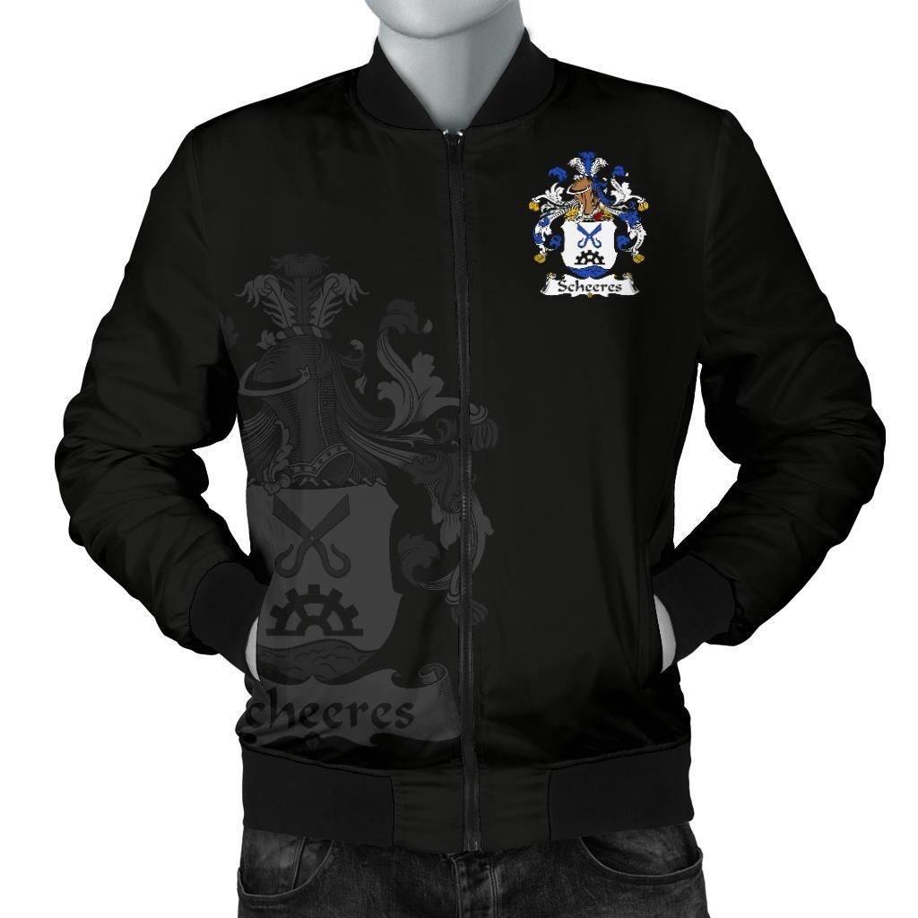 Scheeres Germany Men's Bomber Jacket - German Family Crest A7 Bomber Jacket Scheeres Germany Men's Bomber Jacket - German Family Crest A7 Bomber Jacket