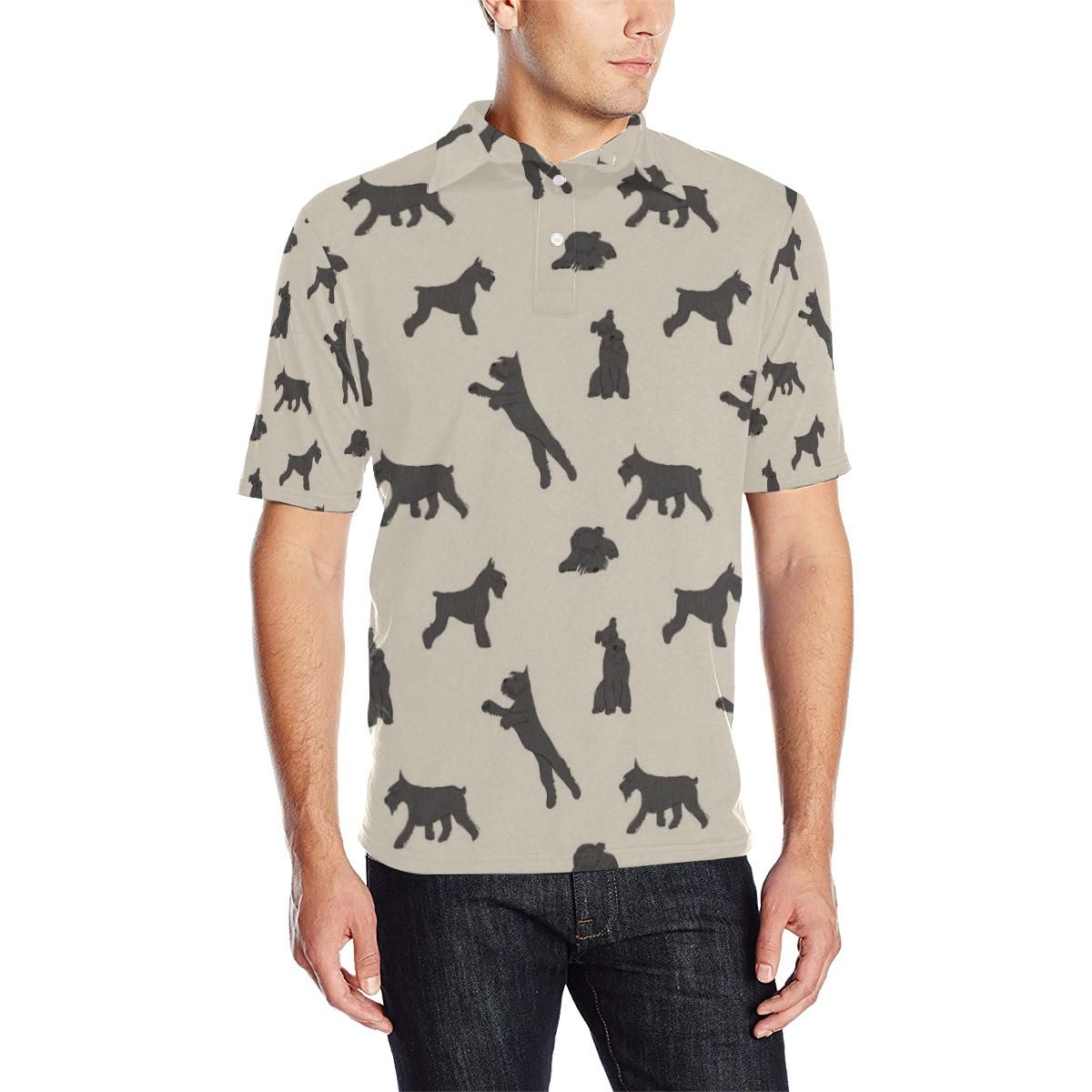 Schnauzers Pattern Print Design A06 Men Polo Shirt Schnauzers Pattern Print Design A06 Men Polo Shirt