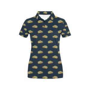 School Bus Print Design Lks304 Women'S Polo Shirt