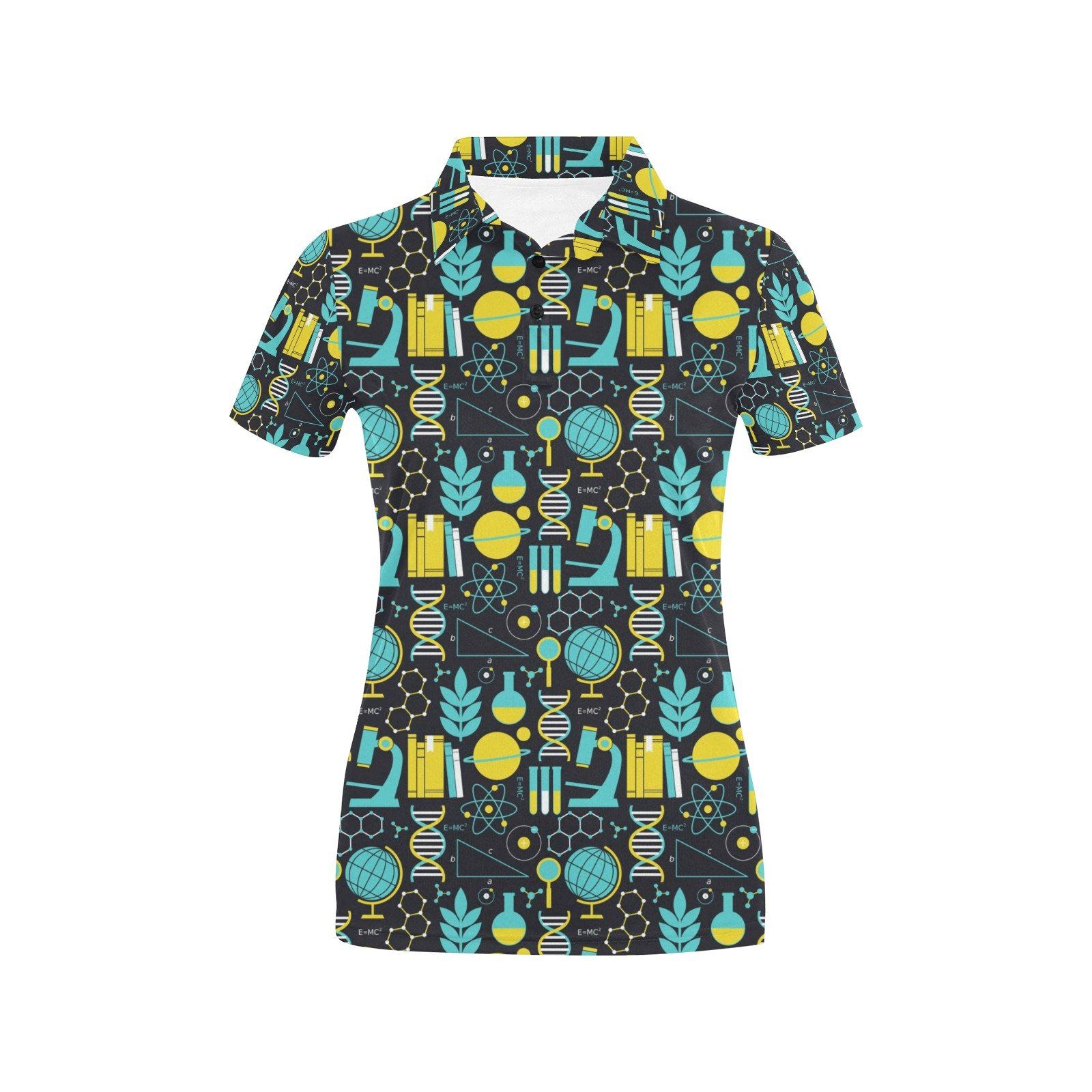 Science Print Design Lks301 Women'S Polo Shirt Science Print Design Lks301 Women'S Polo Shirt
