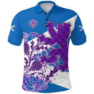 Scotland Rugby Polo Shirt Thistle Of Scottish K13