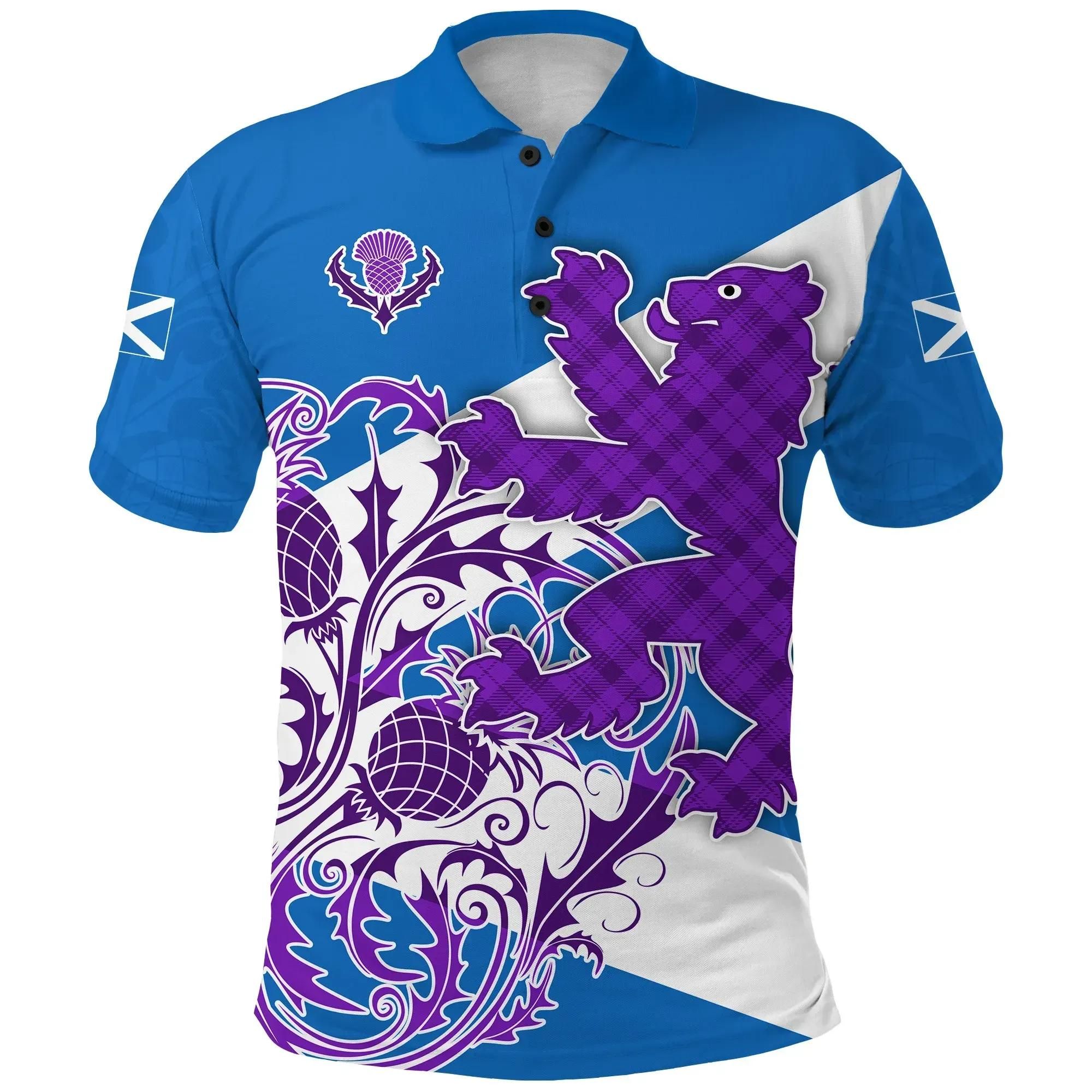 Scotland Rugby Polo Shirt Thistle Of Scottish K13 Scotland Rugby Polo Shirt Thistle Of Scottish K13