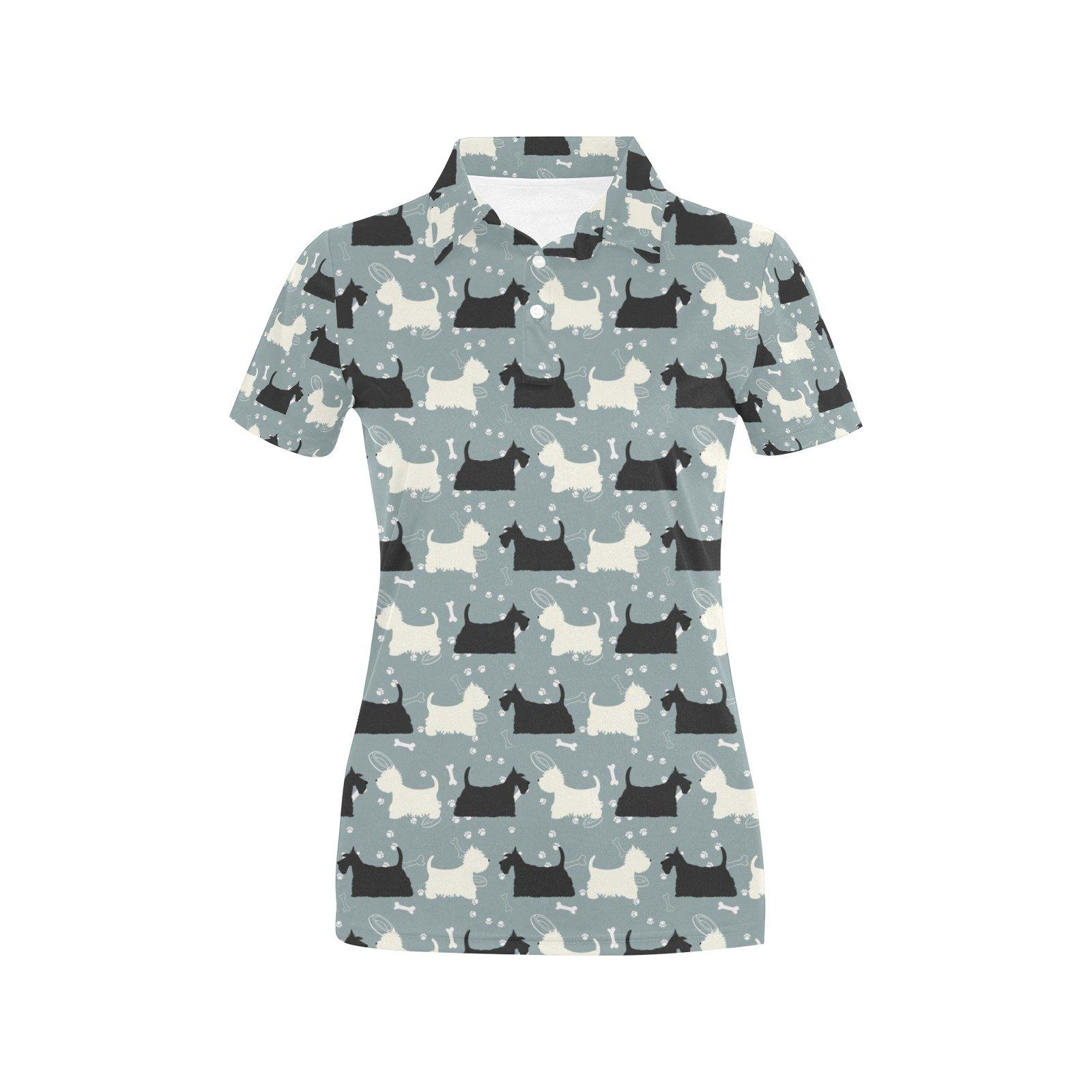 Scottish Terriers Print Design Lks301 Women'S Polo Shirt Scottish Terriers Print Design Lks301 Women'S Polo Shirt