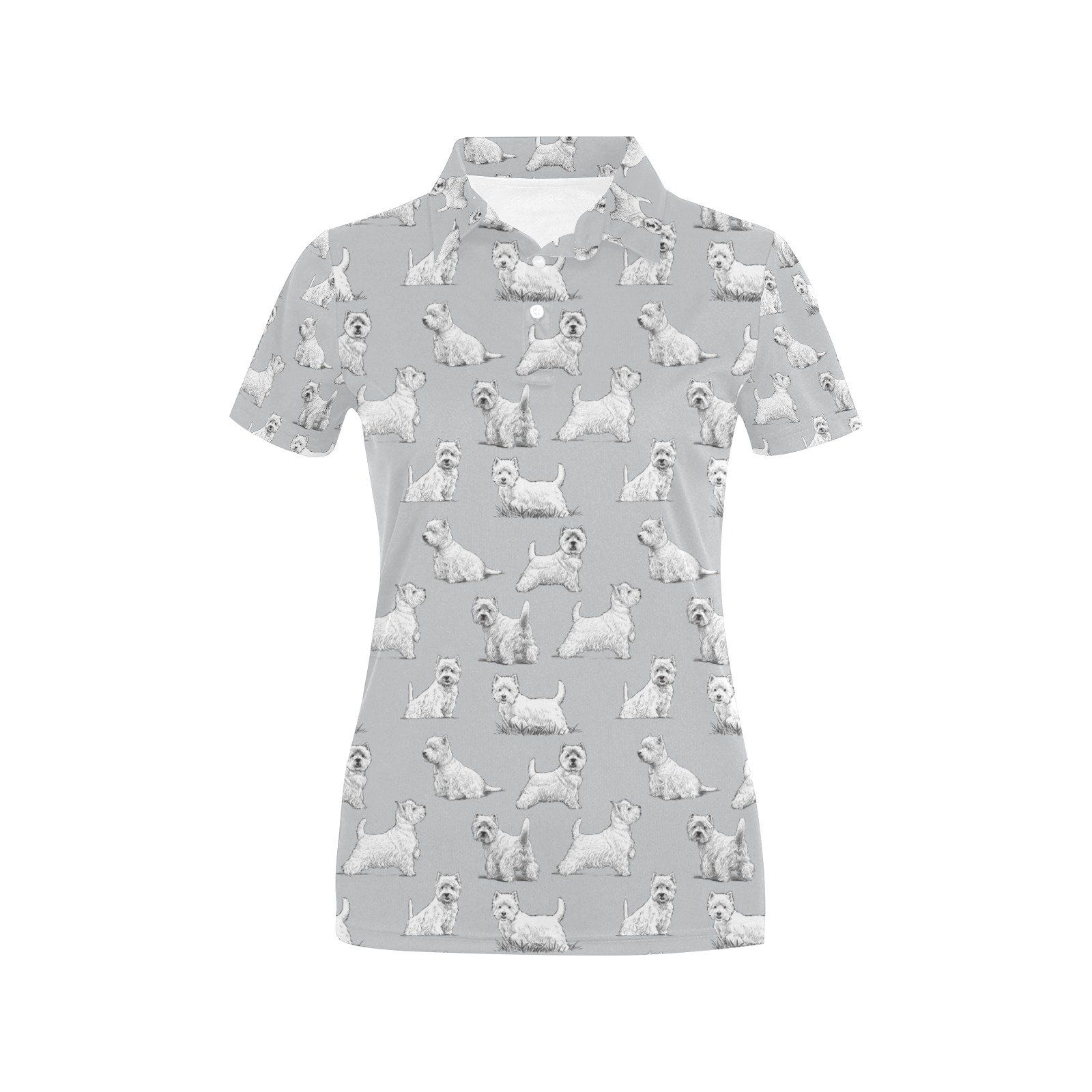 Scottish Terriers Print Design Lks3011 Women'S Polo Shirt Scottish Terriers Print Design Lks3011 Women'S Polo Shirt