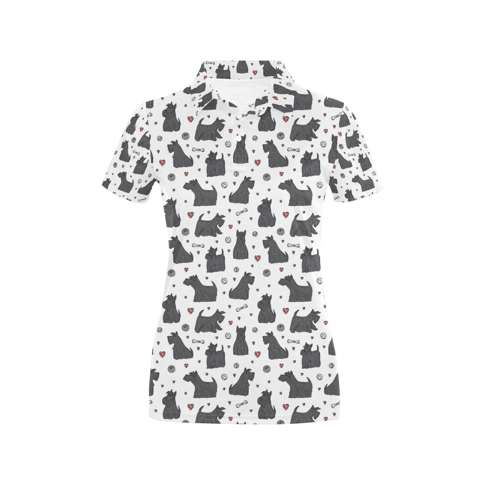 Scottish Terriers Print Design Lks3015 Women'S Polo Shirt Scottish Terriers Print Design Lks3015 Women'S Polo Shirt