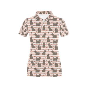 Scottish Terriers Print Design Lks3016 Women'S Polo Shirt