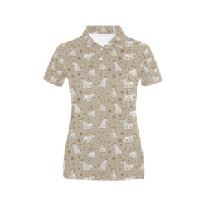 Scottish Terriers Print Design Lks3017 Women'S Polo Shirt