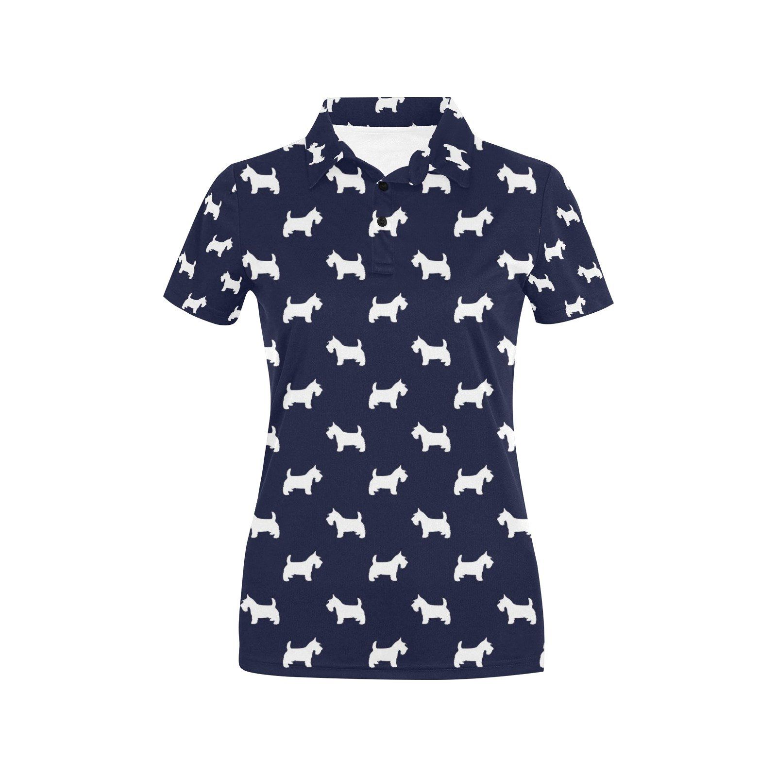 Scottish Terriers Print Design Lks3019 Women'S Polo Shirt Scottish Terriers Print Design Lks3019 Women'S Polo Shirt
