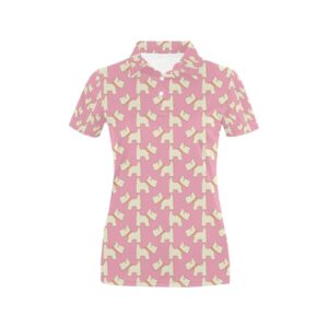 Scottish Terriers Print Design Lks306 Women'S Polo Shirt