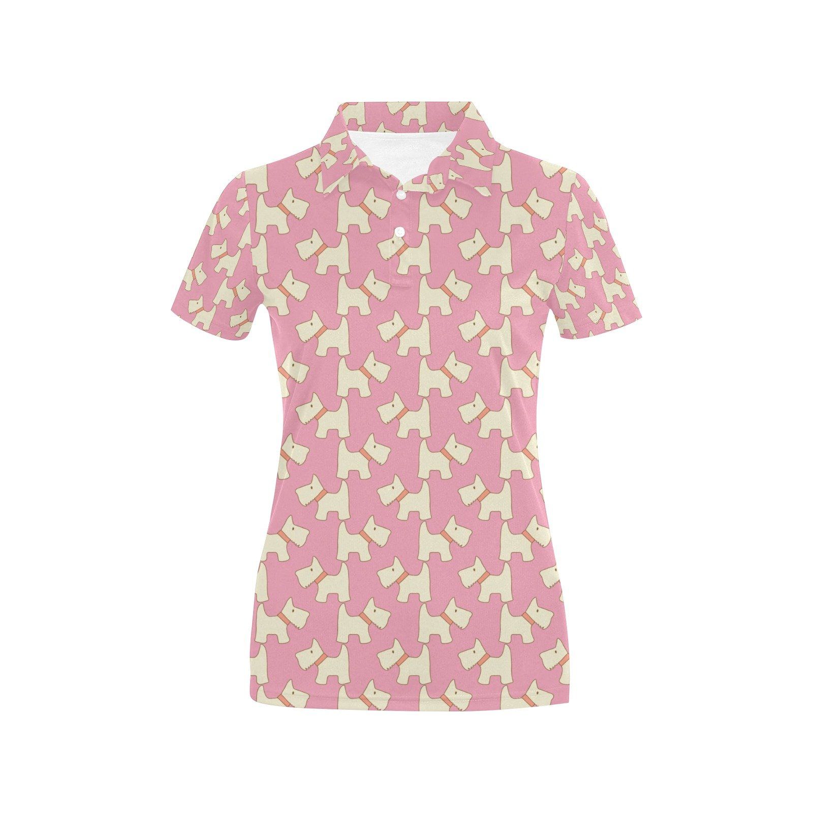 Scottish Terriers Print Design Lks306 Women'S Polo Shirt Scottish Terriers Print Design Lks306 Women'S Polo Shirt