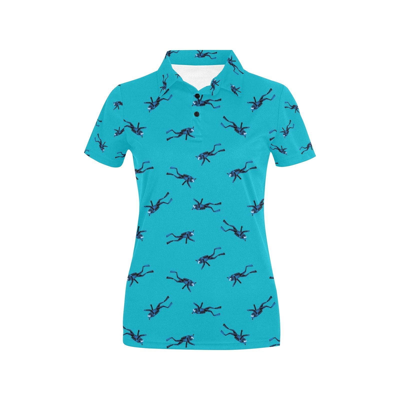 Scuba Driver Print Design Lks304 Women'S Polo Shirt Scuba Driver Print Design Lks304 Women'S Polo Shirt